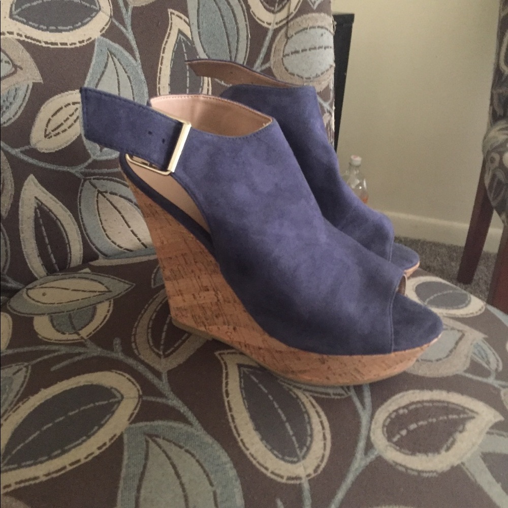 Purple Suede Wedges